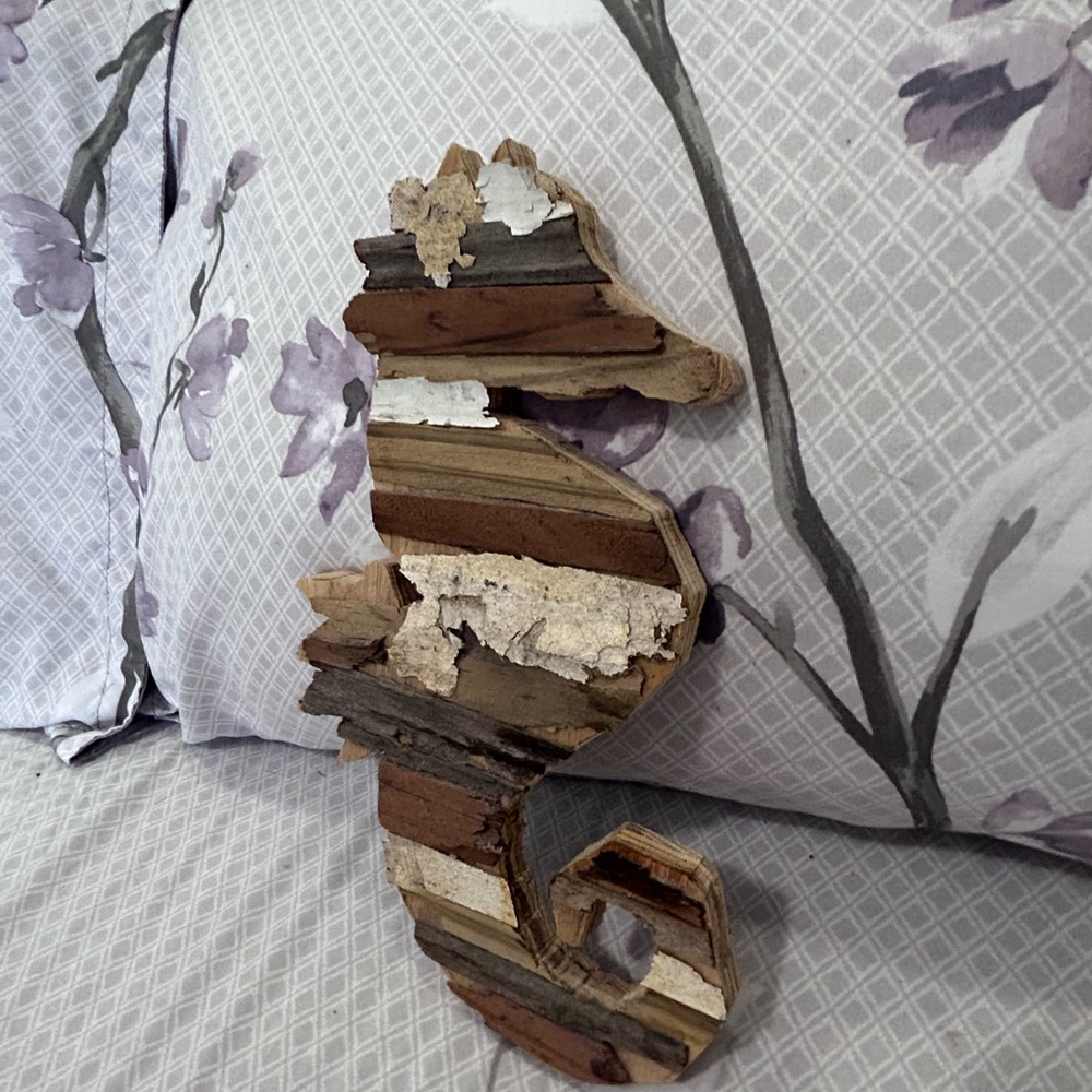 Rustic Seahorse Wall Art Decor Handmade - Picture 8 of 11